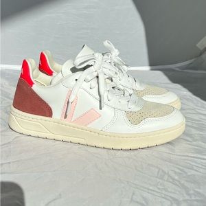 Veja sneakers pink white and cream size 37